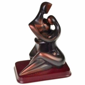 Herco gift pro faux bronze modernist embracing couple figurine abstract statue